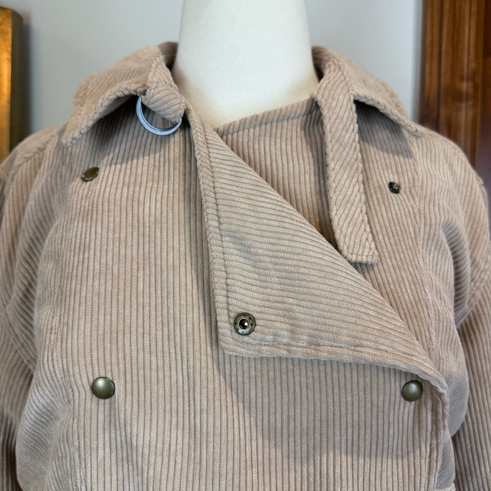Anthropologie Beige Corduroy Utility Jacket - Picture 4 of 15